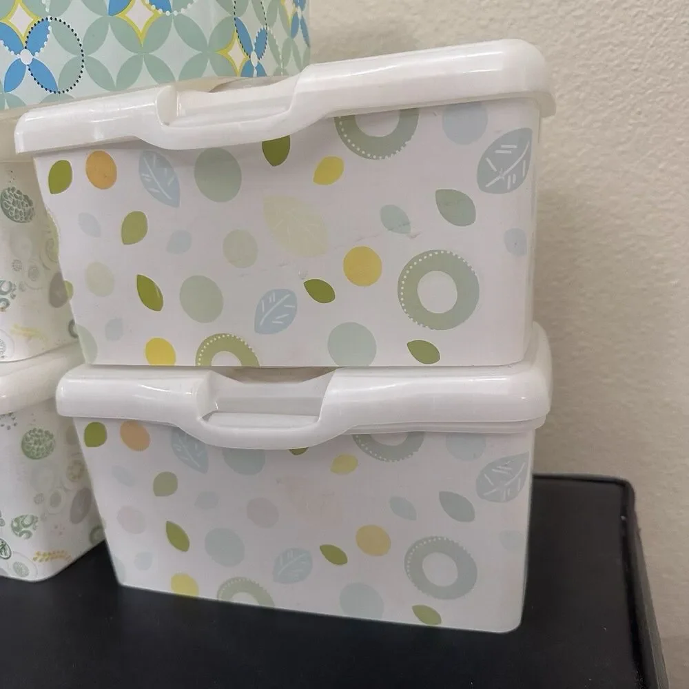 Huggies Baby Wipes Lot Of 5 EMPTY Containers Blue Green Pop Up Refillable